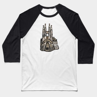 Barcelona Sagrada Familia Baseball T-Shirt